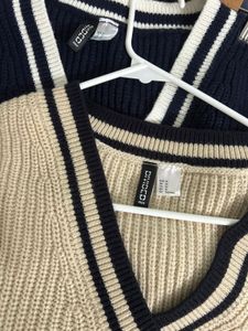 Chic V-Neck Knit Sweater Vests (Set of 2)