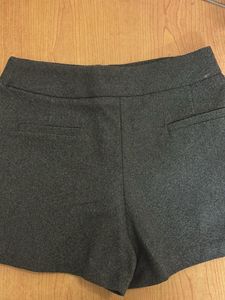 Chic Charcoal Grey Wool Blend Shorts