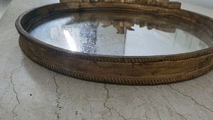 Ornate Gold Finish Wall Mirror or Tray