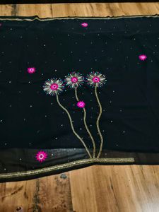Price drop!!!Elegant Black handwork Saree