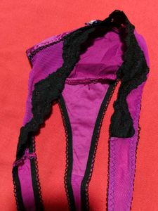 Marks &amp; Spencer Ceriso Purple Lace Thong Panty