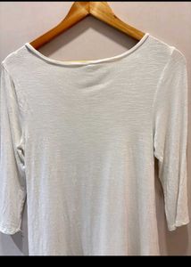 White Lace Trimmed Tunic Top