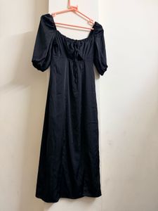 H&M cut out Black Midi Dress