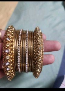 Designer Golden Bangle Set