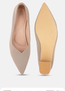 Chic Pointed Toe Flats - Grey