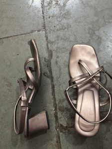 Stylish Metallic Flat Sandals