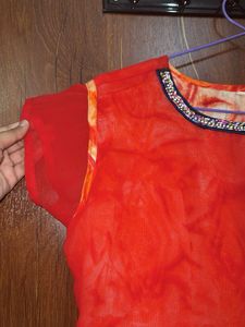Vibrant Red Ethnic Kurta Set