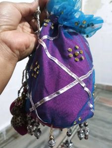 beautiful dark pink and blue kurti with duppatta a