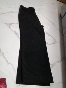 Stylish Black Palazzos with Embellished Waist