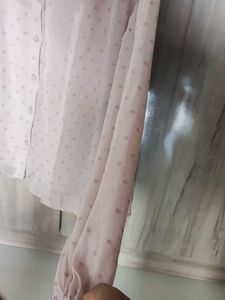 Sheer Ruffle Dot top