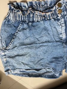 Cute Denim Paperbag Shorts