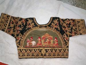 Embroidered Black Blouse