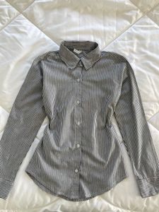 black white Striped Corset shirt