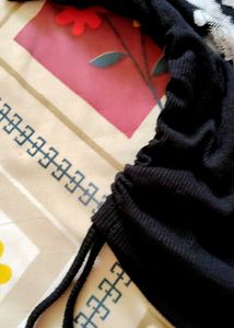 Black  Drawstring top y2k to
