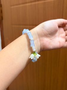 Charming Beaded Bracelet with Flower Charm