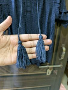 Navy Blue Lace Top