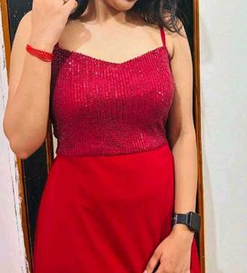 Stunning Red Sequin Party Dress