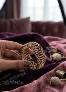 Elegant Gold-Tone Wire Bangle