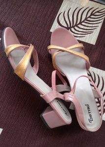 Stylish Pink &amp; Gold Sandals