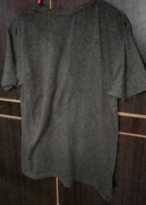 Dark Grey Skull Print T-Shirt