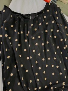 Chic Polka Dot Sheer Blouse