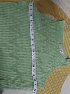 Light Green Textured Sleeveless Maxi dress