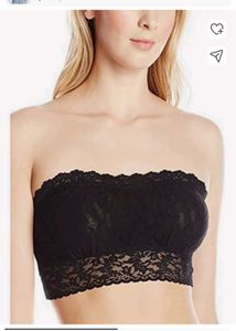 Lace Bandeau Bralette - Black