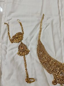 Necklace Gold Diamond With Cuffs