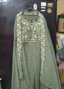 Green 💚shrug indo wester dress top plazzo party