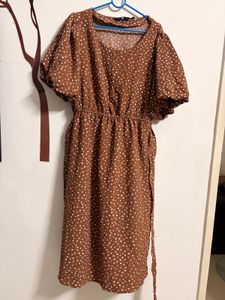 Brown Polka Dot Dress