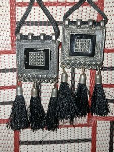 Bohemian Tassel Square Earrings