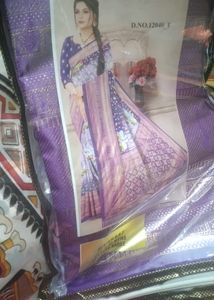 trendy purple colour saree