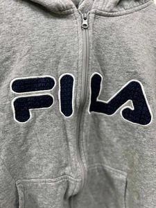Vintage Fila Gray Full Zip Hoodie