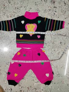 Cute Bear Print Sweater and Pants Set
