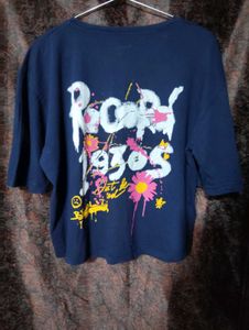 Cute Navy Blue "Just Be Cool" Daisy T-Shirt