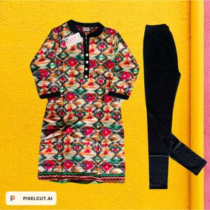 Girls Kurta With Lagging