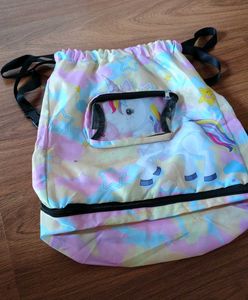 Cute Unicorn Drawstring Rainsafe Backpack