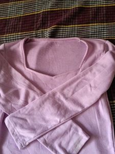 Lavender Long Sleeve V-Neck Top