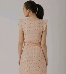 Pink Polka Dot Ruffle Dress