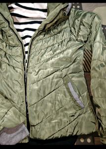 Striped Knit Sweater &amp; Green Jacket 32_34