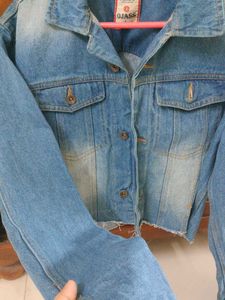 cropped Classic Blue  Denim Jacket