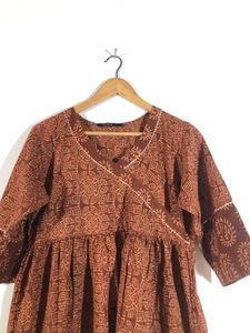 Brown Printed Kurta(Women’s)