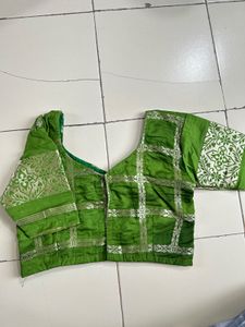 Elegant Green Embroidered Blouse