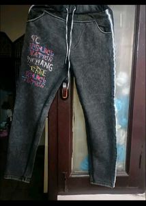 Stylish Washed Fleece Pants in 32 waist