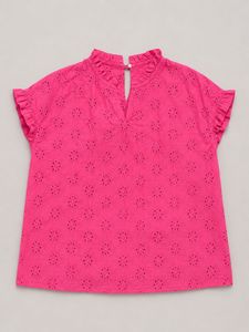 Fuchsia Broderie Anglaise Top