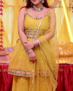Beautiful Yellow Kurta Set with Sharara
