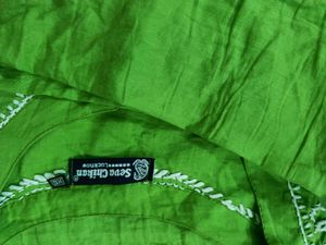Green Embroidered Chikankari Kurta