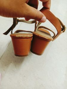 Brown Heels And Rose Gold Glitter Heels Combo