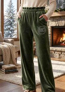 Green Velour Lounge Pants