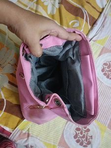 Chic Pink Clutch with Gold Clasp